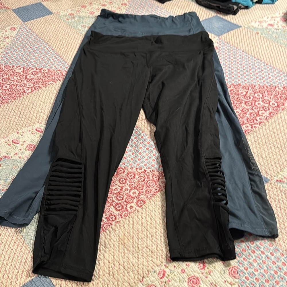 Champion Leggings 2 Pair Workout Leggings Champion with Decorative Cutouts